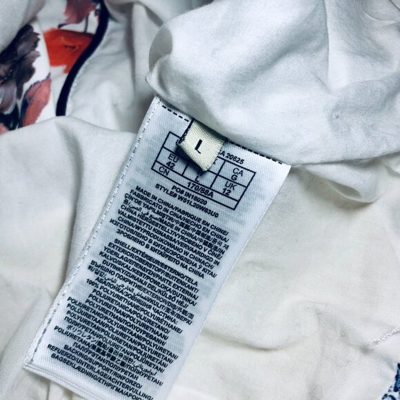 *NWT* [WOMEN L] GUESS ORSOLA Floral Faux Leather Moto Biker Bomber Jacket Coat - Picture 5 of 7